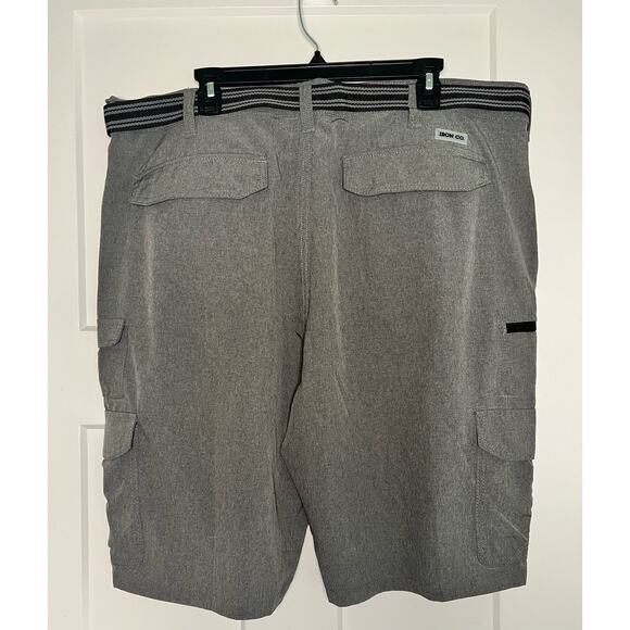 IRON CO Hybrid Cargo Shorts‎ Mens 40 Gray 4 Way Stretch 11 inch Inseam - Picture 2 of 12